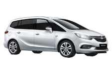Car Hire Evesham - Vauxhall Zafira 5 + 2 - Minibus hire Evesham